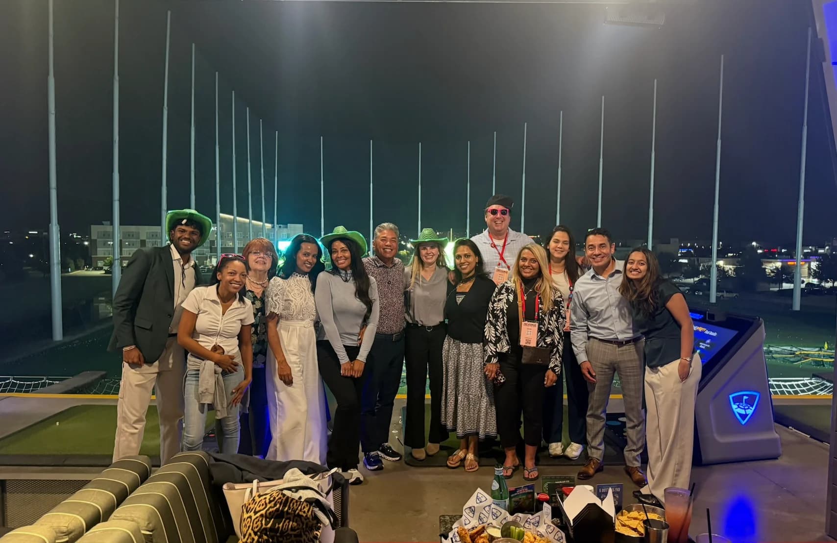 Kairos and conference attendees gathered for an evening at Topgolf